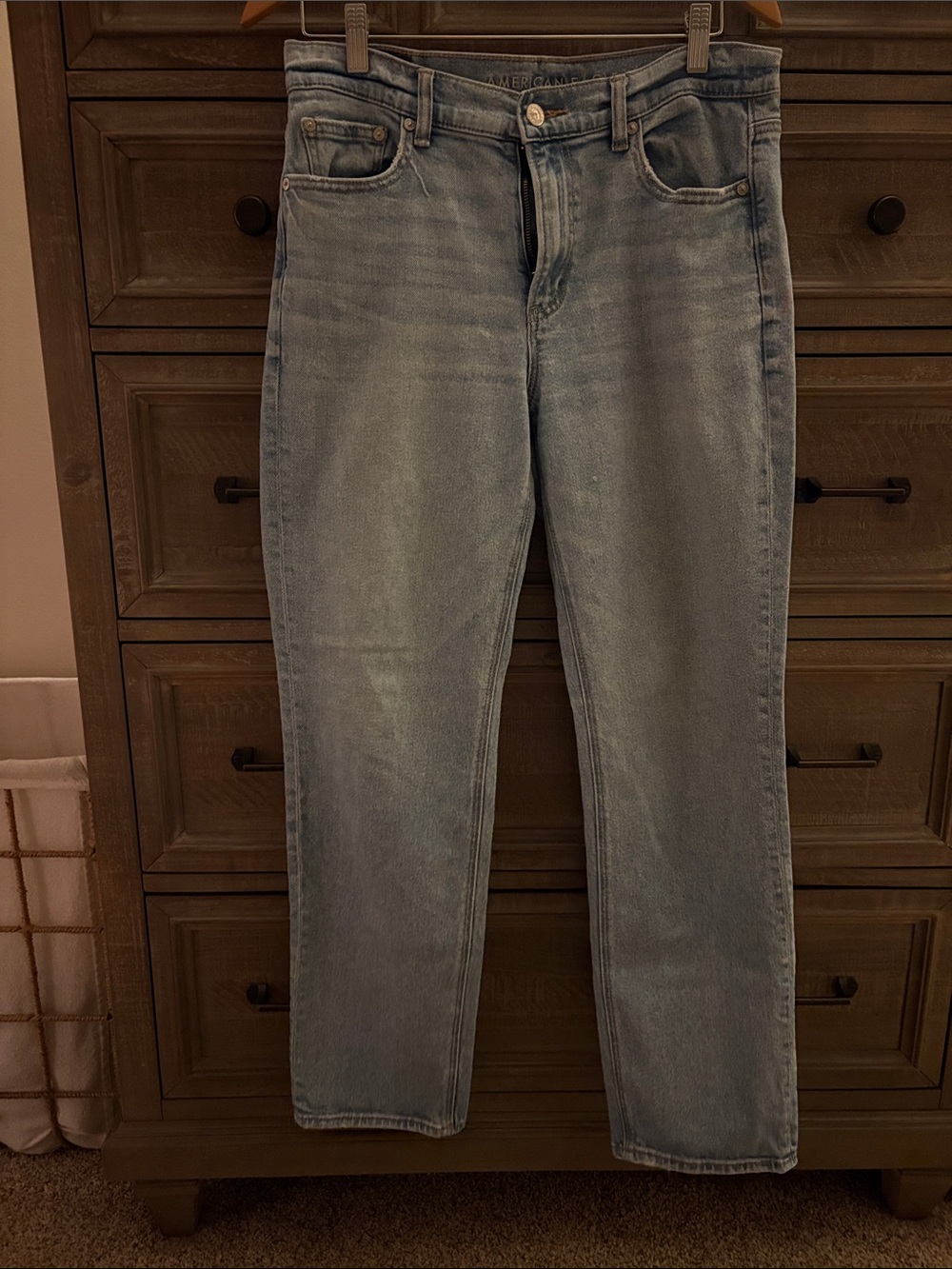 American Eagle Outfitters Light Wash Straight Leg Jeans